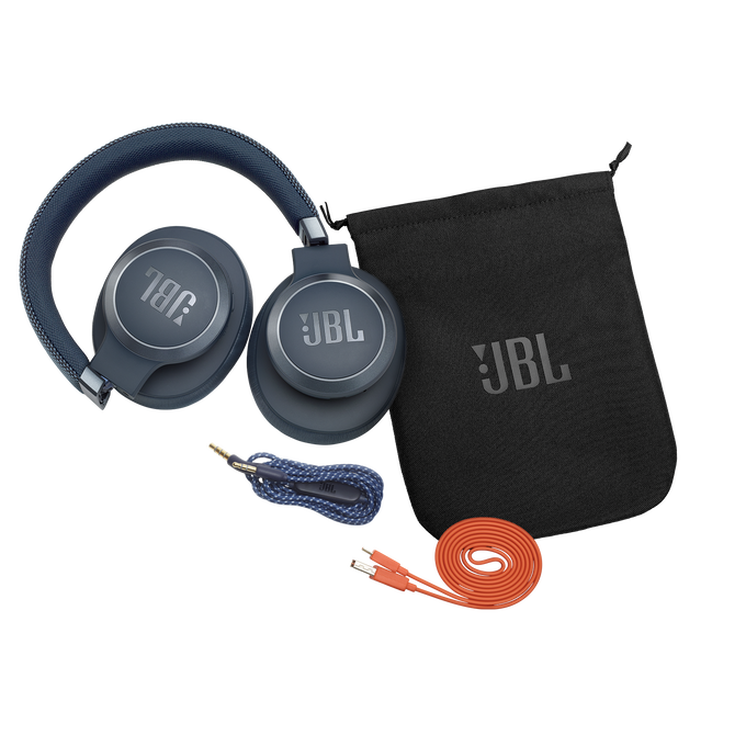 JBL Live 650BTNC - Blue - Wireless Over-Ear Noise-Cancelling Headphones - Detailshot 15 image number null